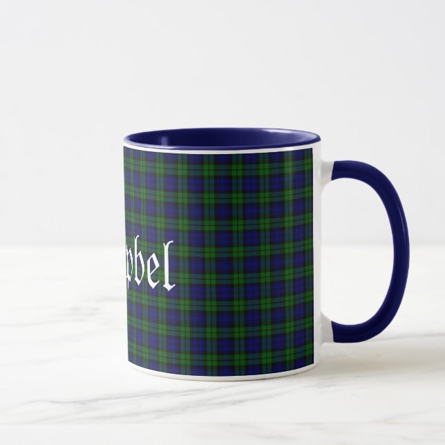 Traditional Black Watch Tartan Plaid Mug (Right)