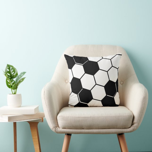 Traditional Black & White Honeycomb Cushion (Chair)