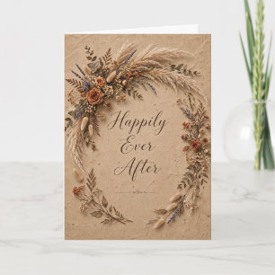 Traditional blank wedding card