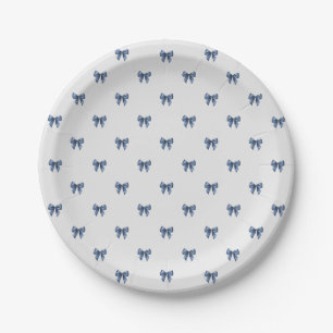 Traditional Blue Knot Christmas Paper Plate