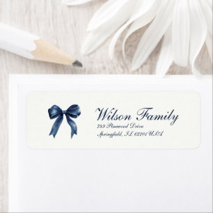 Traditional Blue Knot Christmas Whimsical Return Address Label