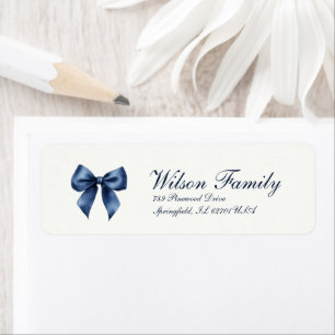 Traditional Blue Knot Christmas Whimsical Return Address Label