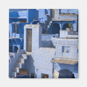 Traditional blue painted house, Jodphur Magnet