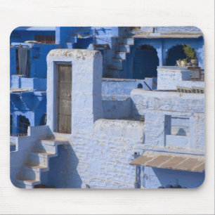 Traditional blue painted house, Jodphur Mouse Pad