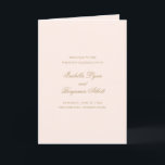 Traditional Blush Pink Formal Elegant Wedding Program<br><div class="desc">Classic style faux gold and blush pink folded Wedding Program with accent words in an elegant calligraphy typography. The front has your event details, the inside has your wedding party and order of ceremony. The back has a template for your message / quotes. These Wedding Programs are perfect for a...</div>