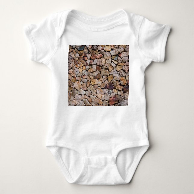 Traditional Broken Stone Pile Walls Baby Bodysuit (Front)