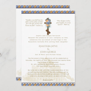 Traditional BYZANTINE Cross Wedding Invitation