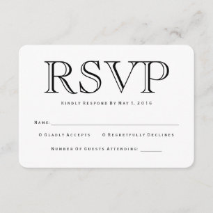 Traditional Calson RSVP Card