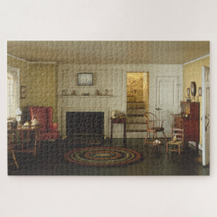 Traditional Cape Cod Living Room 1750-1850 Jigsaw Puzzle