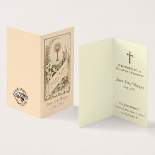 Traditional Catholic First Holy Communion Business Card