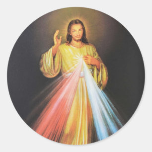 Traditional Catholic Jesus Divine Mercy Religious  Classic Round Sticker