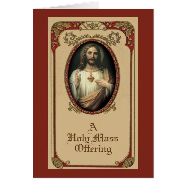 Traditional Catholic Jesus Sympathy Mass Offering (Front)