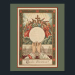 Traditional Catholic Latin Mass Christmas Angels Poster<br><div class="desc">This is a beautiful l traditional vintage Catholic image of priest's hands holding the Eucharist with angels in adoration. The Latin text below is VENITE ADOREMUS... O COME LET US ADORE.</div>