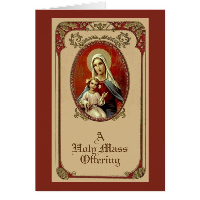Traditional Catholic Mary Sympathy Mass Offering (Front)