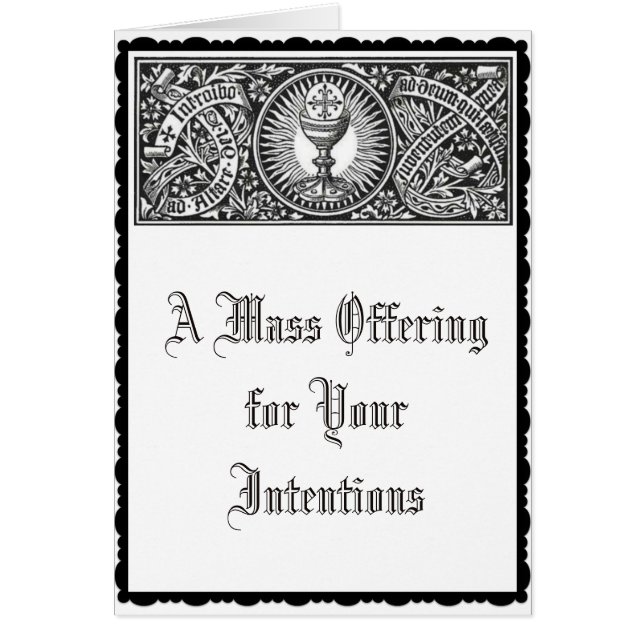 Traditional Catholic Mass Offering Memorial (Front)