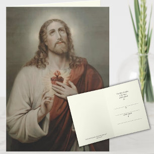 Traditional Catholic Mass Offering Sacred Heart Card