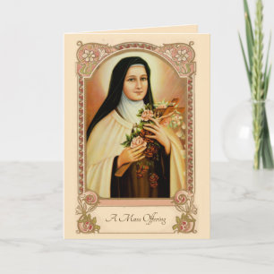 Traditional Catholic Mass Offering St. Therese Card