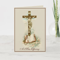 Traditional Catholic Religious Mass Offering Cross