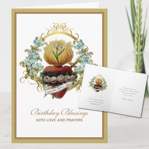 Traditional Catholic Virgin Mary Birthday Prayer Card