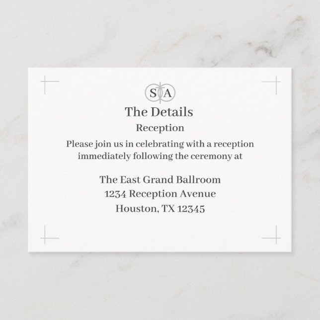 Traditional Catholic Wedding Enclosure Card (Front)