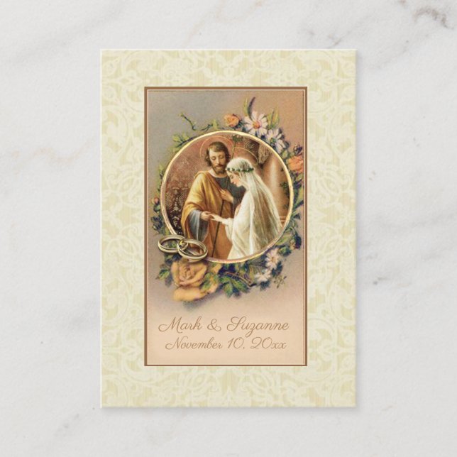 Traditional Catholic Wedding Favour Holy Card (Front)