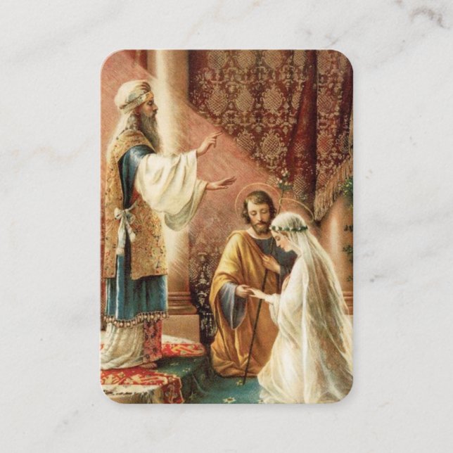 Traditional Catholic Wedding Favour Holy Card (Front)