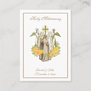 Traditional Catholic Wedding Favour Holy Card