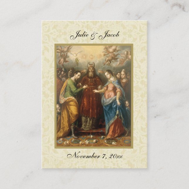 Traditional Catholic Wedding Favour Holy Card (Front)
