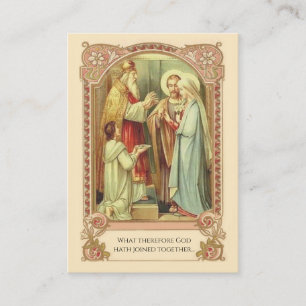 Traditional Catholic Wedding Favour Holy Card