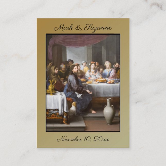 Traditional Catholic Wedding Favour Holy Card (Front)