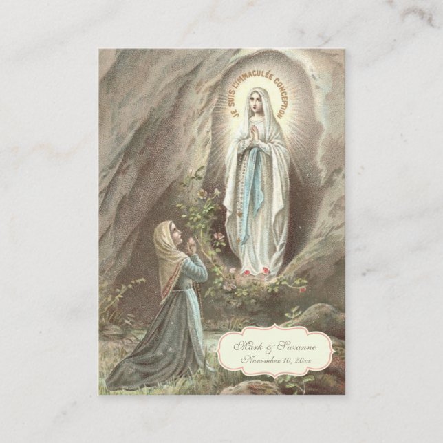Traditional Catholic Wedding Favour Holy Card (Front)