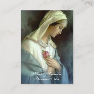 Traditional Catholic Wedding Favour Holy Card