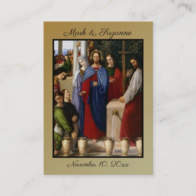 Traditional Catholic Wedding Favour Holy Card (Front)