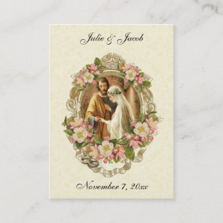 Traditional Catholic Wedding Favour Holy Card