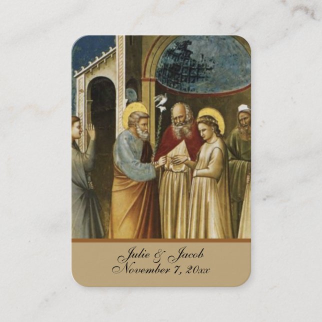 Traditional Catholic Wedding Favour Holy Card (Front)