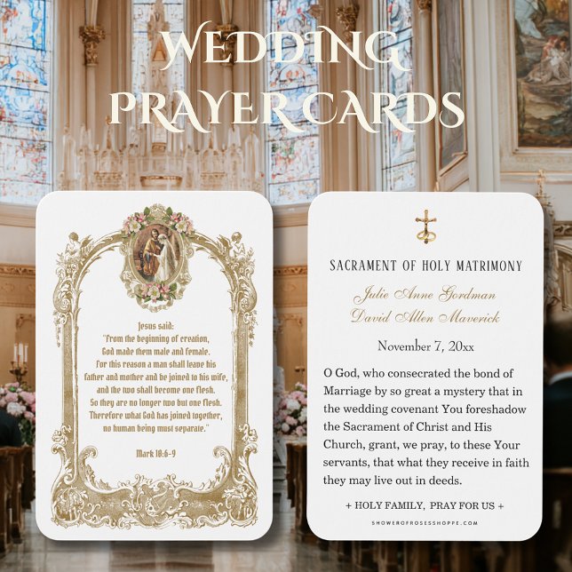 Traditional Catholic Wedding Holy Card (Creator Uploaded)