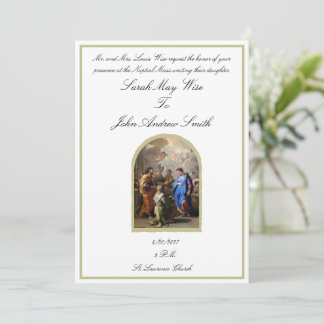 Traditional Catholic Wedding Invitation Mary