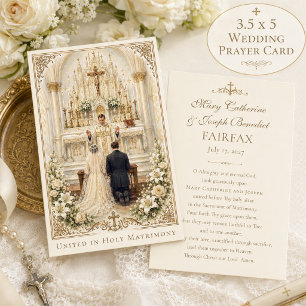 Traditional Catholic Wedding Nuptial Mass Prayer Card