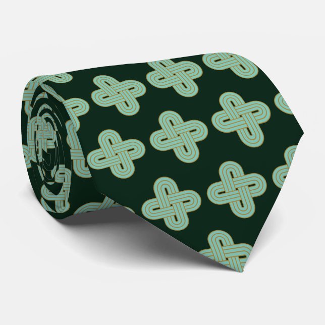 Traditional Celtic Solomon's Knot Emblem Tie (Rolled)