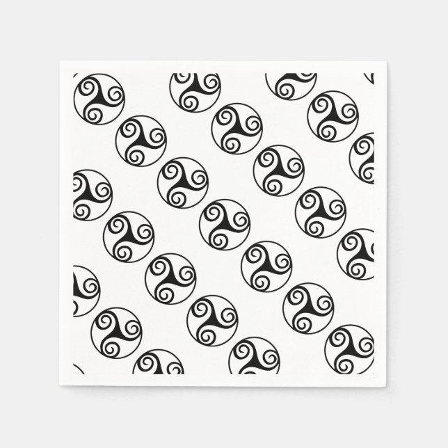 Traditional Celtic Triskele Design  Napkin (Front)
