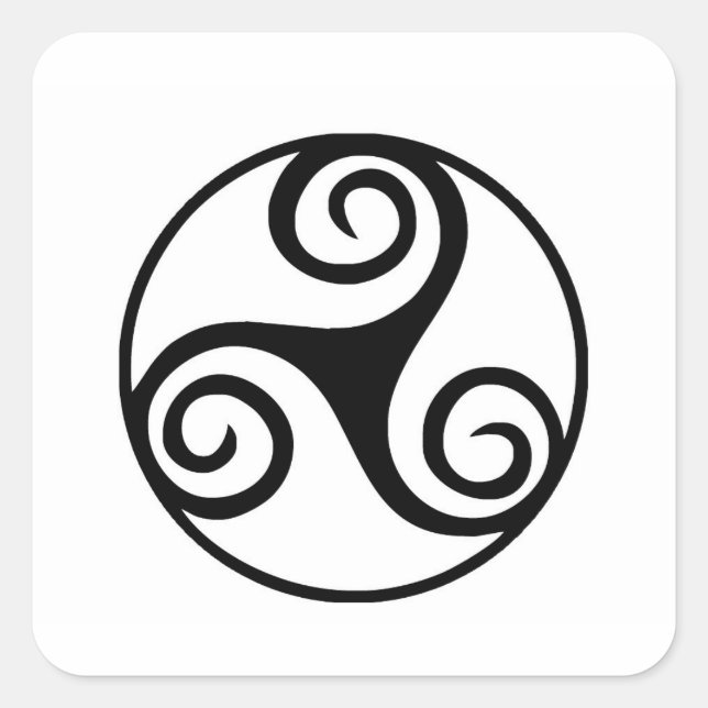 Traditional Celtic Triskele Design  Square Sticker (Front)