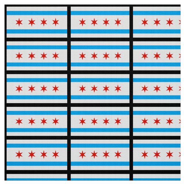 Traditional Chicago flag Fabric (Swatch)