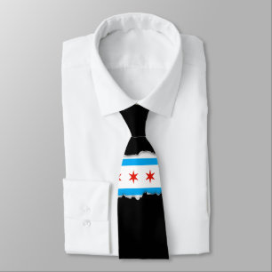 Traditional Chicago flag Tie