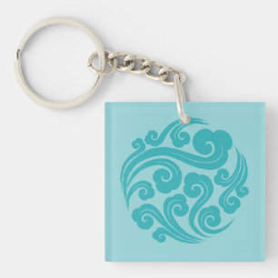 traditional Chinese auspicious cloud pattern Key Ring