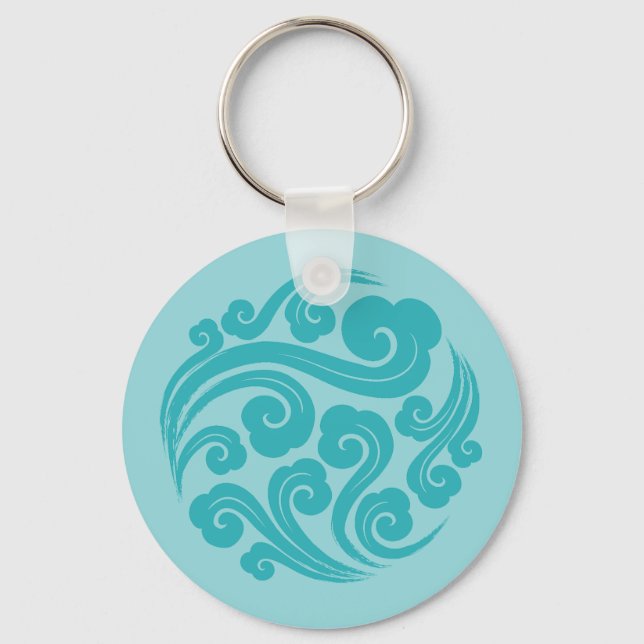 traditional Chinese auspicious cloud pattern Key Ring (Front)