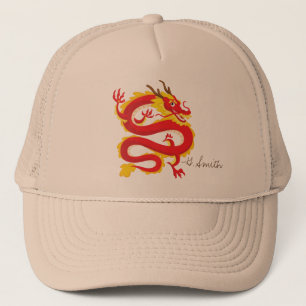 Traditional Chinese Dragon. Add Your Name. Trucker Hat