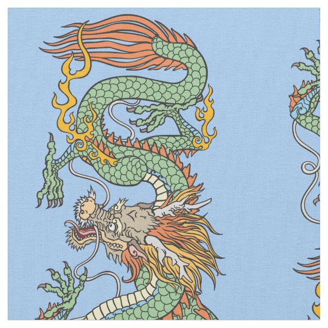 Traditional Chinese dragon Fabric (Close Up)