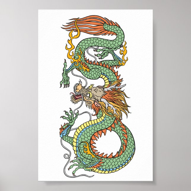 Traditional Chinese dragon Poster (Front)