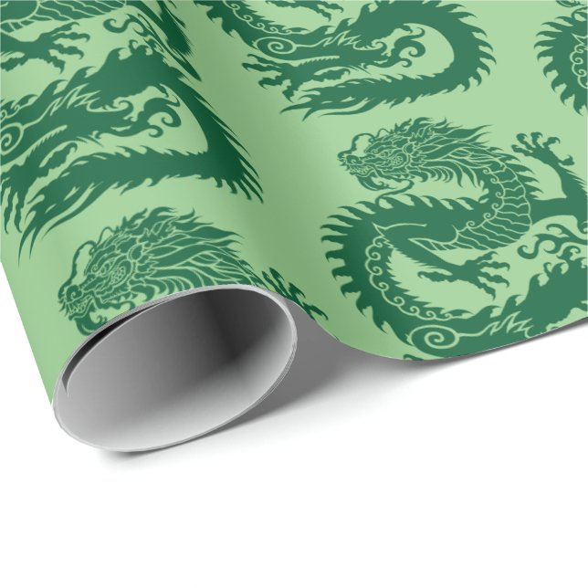 Traditional Chinese dragon Wrapping Paper (Roll Corner)