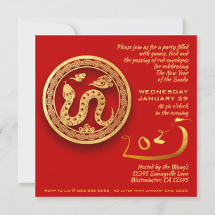 Traditional Chinese firecrackers Snake Year SqC Card